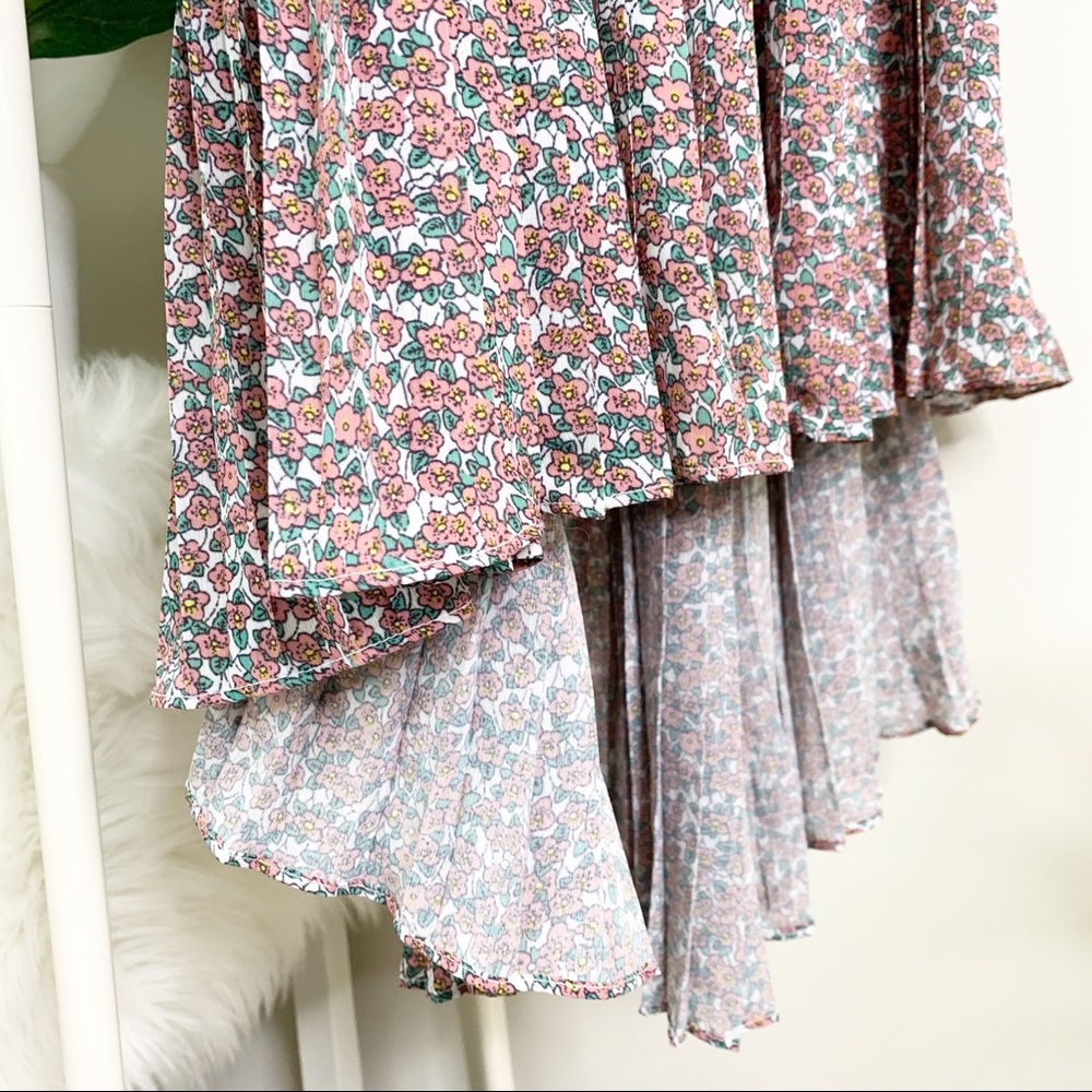 Anthropologie floral plated skirt - Picture 6 of 8